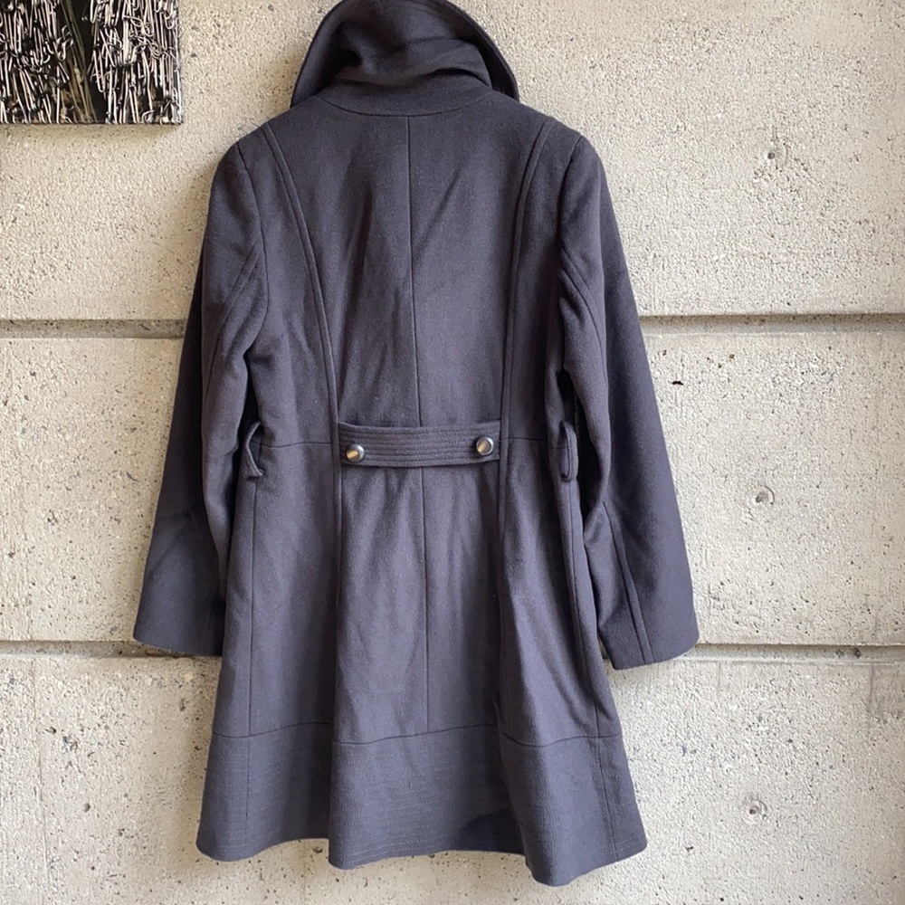 ❄️ Gray Wool Blend Wrap Coat - Picture 11 of 15